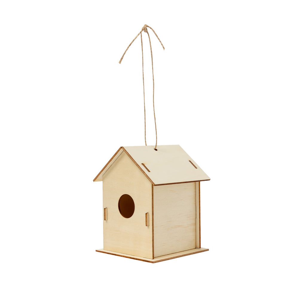 Maisonnette suspendue pour oiseaux fabriquée en bois naturel Spydel