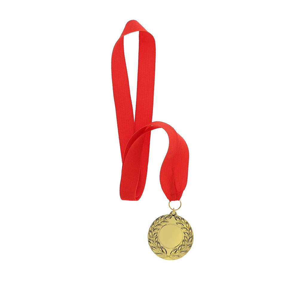 Médaille en métal avec une finition dorée en relief Gussy