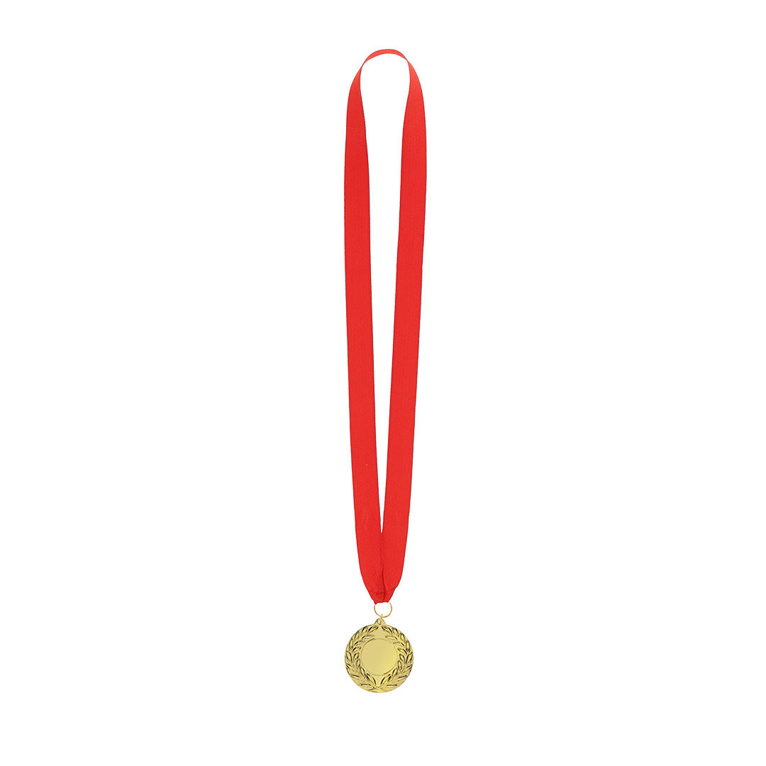 Médaille en métal avec une finition dorée en relief Gussy