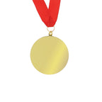 Médaille en métal avec une finition dorée en relief de 7 cm de diamètre Binea