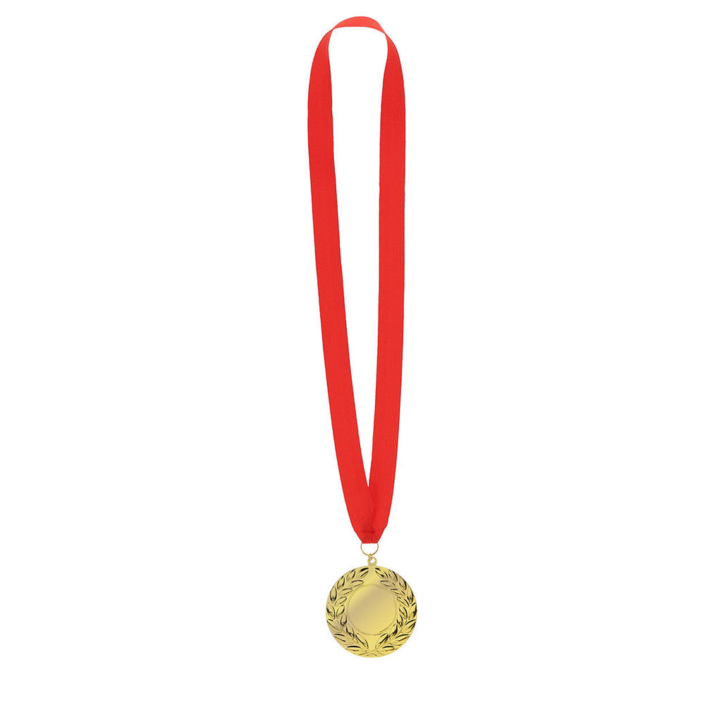 Médaille en métal avec une finition dorée en relief de 7 cm de diamètre Binea