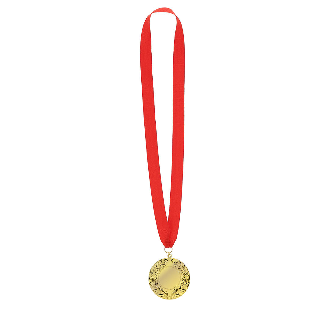 Médaille en métal avec une finition dorée en relief de 7 cm de diamètre Binea