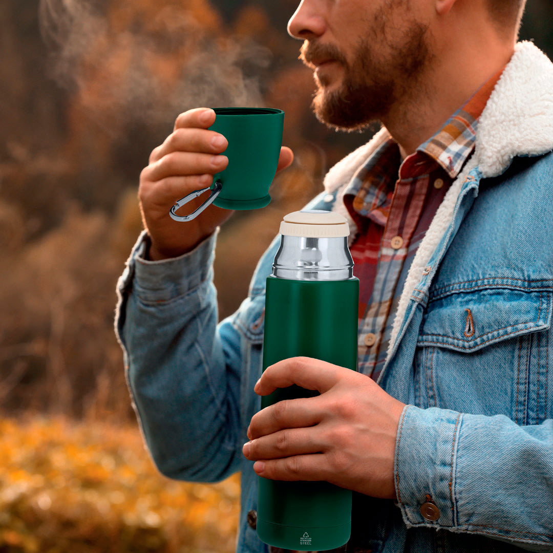 Thermos de 500 ml à double paroi avec tasse Clorin