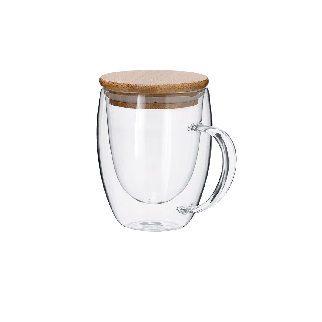Tasse thermique transparente à double paroi de 300 ml Helmar