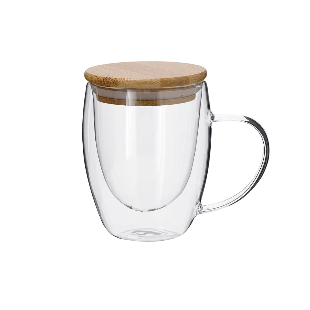 Tasse thermique transparente à double paroi de 300 ml Helmar