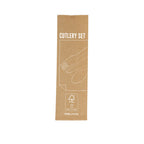 Set de couverts écologiques 4-en-1 en bois naturel avec serviette, certifié FSCTM Grinox