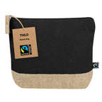Trousse de toilette en coton et toile de jute laminé Thilo Fairtrade