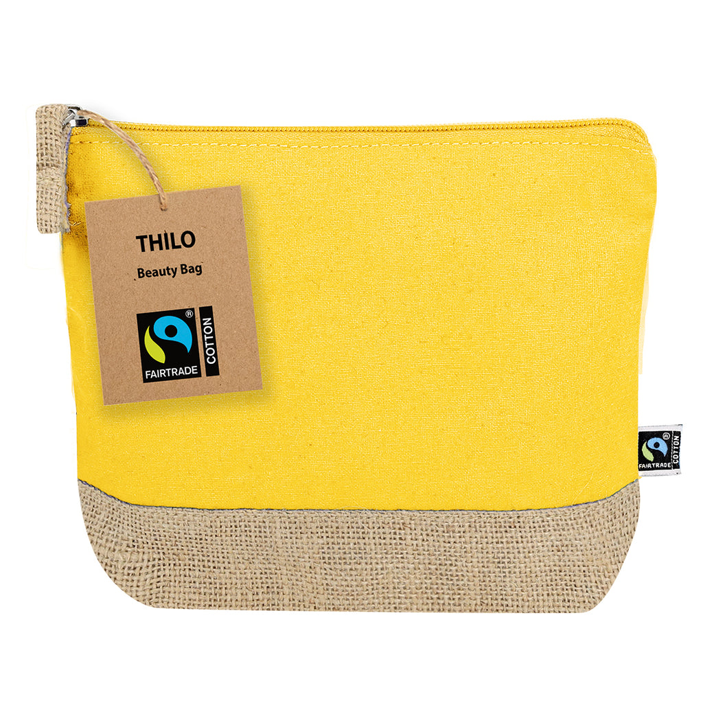 Trousse de toilette en coton et toile de jute laminé Thilo Fairtrade