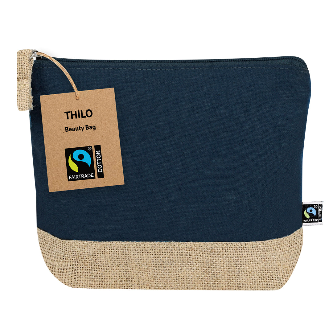 Trousse de toilette en coton et toile de jute laminé Thilo Fairtrade