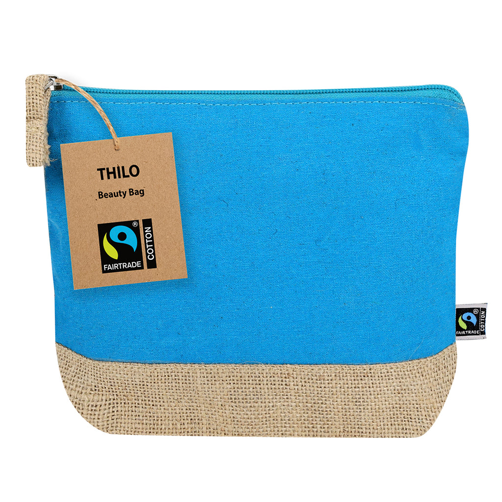 Trousse de toilette en coton et toile de jute laminé Thilo Fairtrade