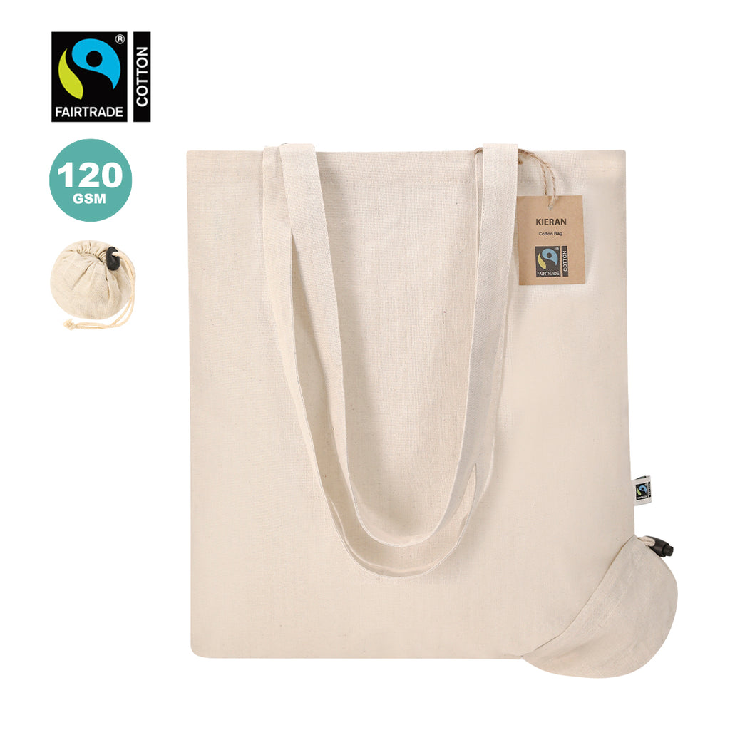 Sac tote bag pliable 120g Kieran Fairtrade