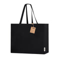 Sac caba noir 10kg en coton recyclé résistant de 300g/m2 Lilan
