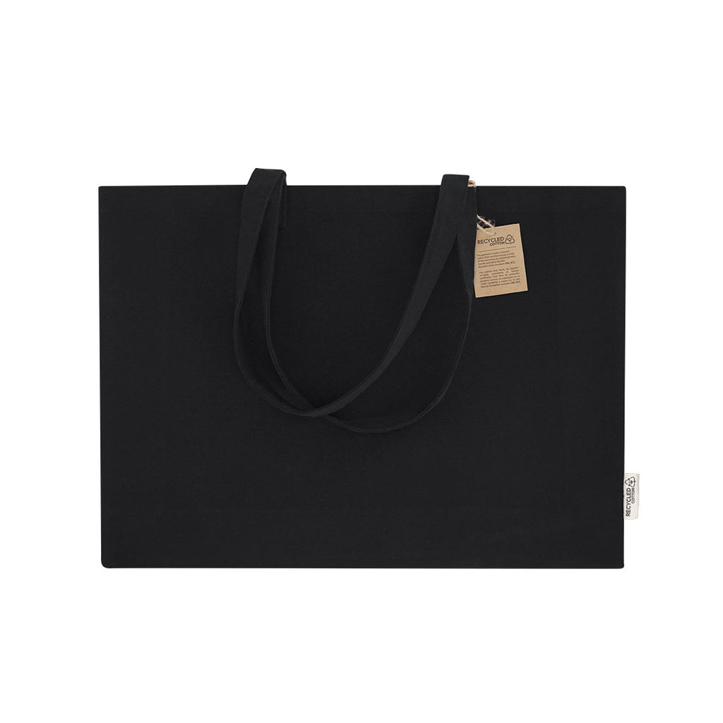 Sac caba noir 10kg en coton recyclé résistant de 300g/m2 Lilan