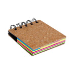 Bloc-notes avec 200 Post-it avec couverture en liège Terny