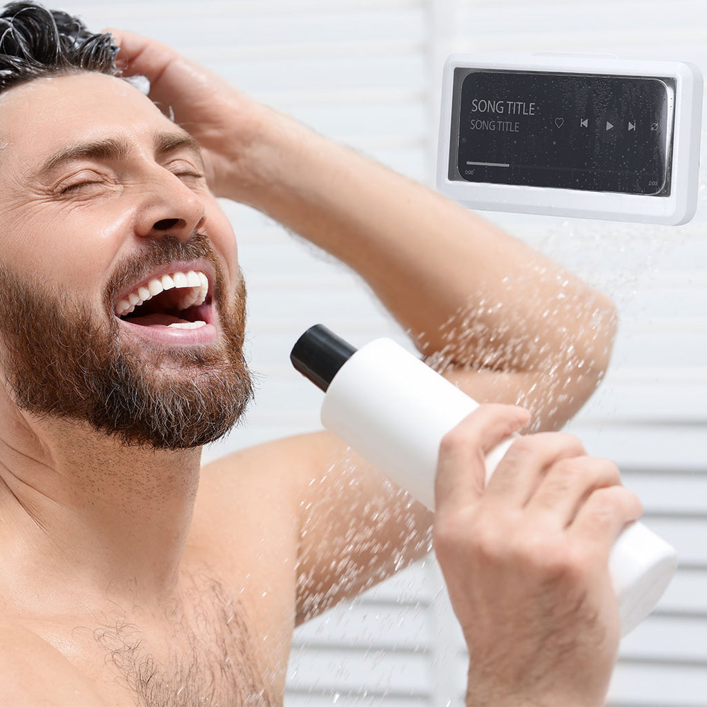 Support imperméable pour smartphone pour une utilisation sous la douche Errik