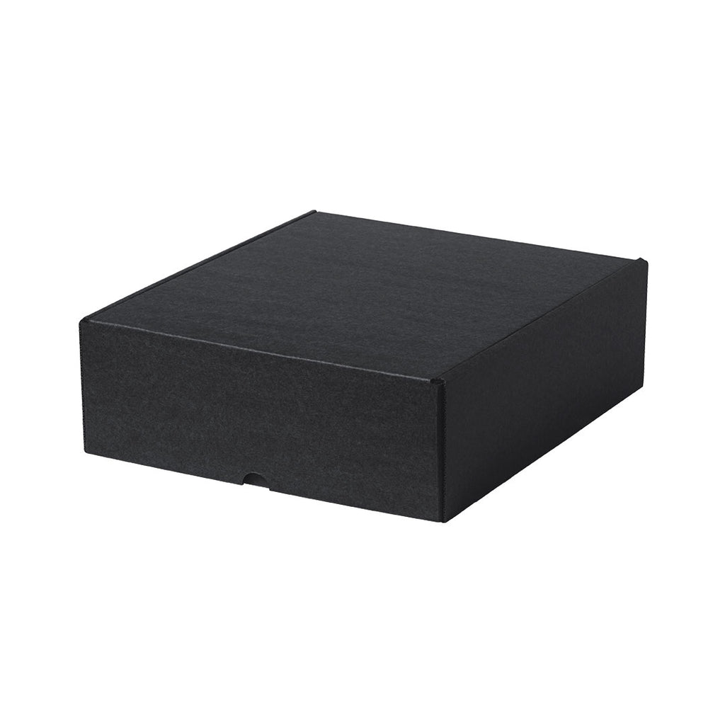 Boîte de présentation XL fabriquée en carton ondulé de couleur noire Halfred