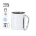 Tasse en acier inoxydable de 220 ml, avec un corps en finition métallique blanche Beesbur
