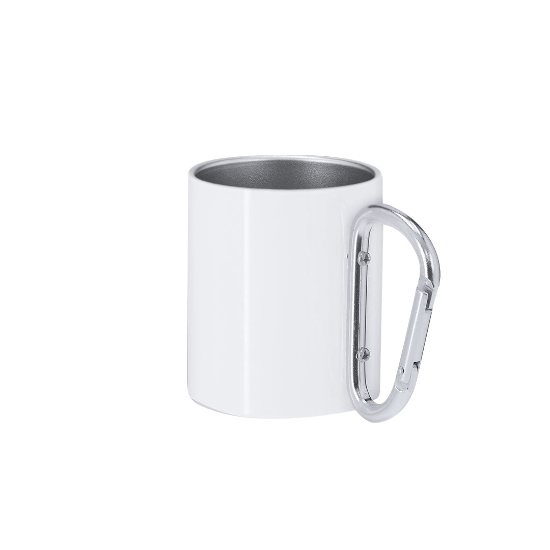 Tasse en acier inoxydable de 220 ml, avec un corps en finition métallique blanche Beesbur