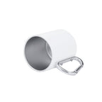 Tasse en acier inoxydable de 220 ml, avec un corps en finition métallique blanche Beesbur