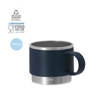 Tasse 140 ml en PP recyclé, combinée avec base en acier inoxydable recyclé Blakent