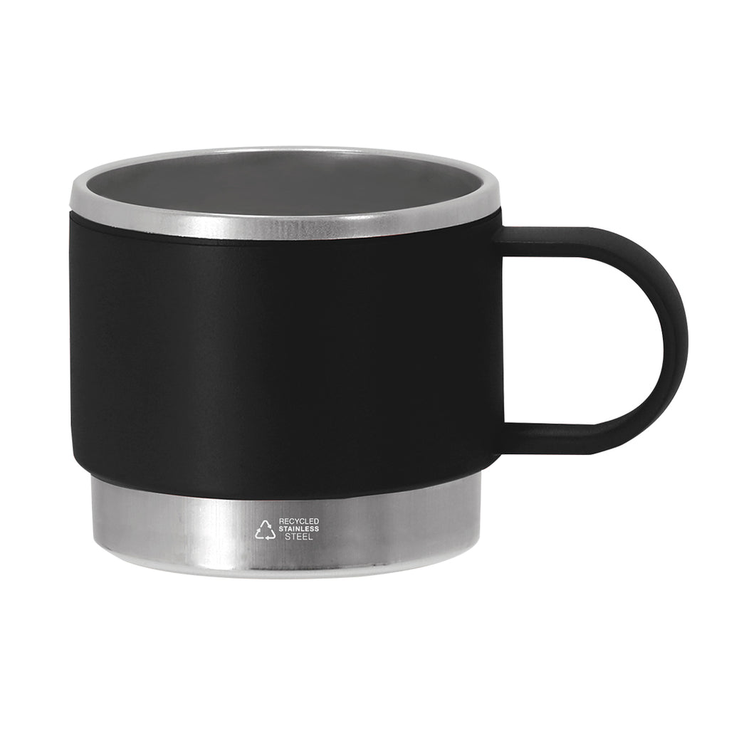 Tasse 140 ml en PP recyclé, combinée avec base en acier inoxydable recyclé Blakent
