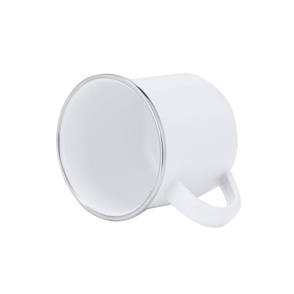 Tasse métallique de 200 ml avec une finition blanche brillante Deriox