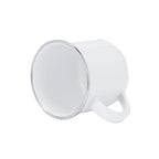Tasse métallique de 200 ml avec une finition blanche brillante Deriox