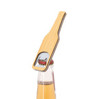 Ouvre-bouteille avec design de bouteille en bambou et métal Ceryon