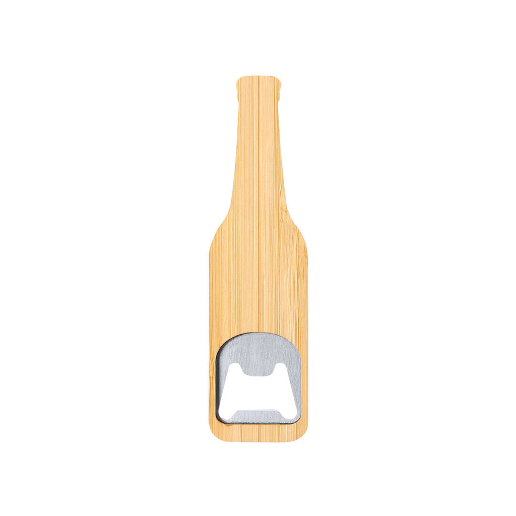 Ouvre-bouteille avec design de bouteille en bambou et métal Ceryon