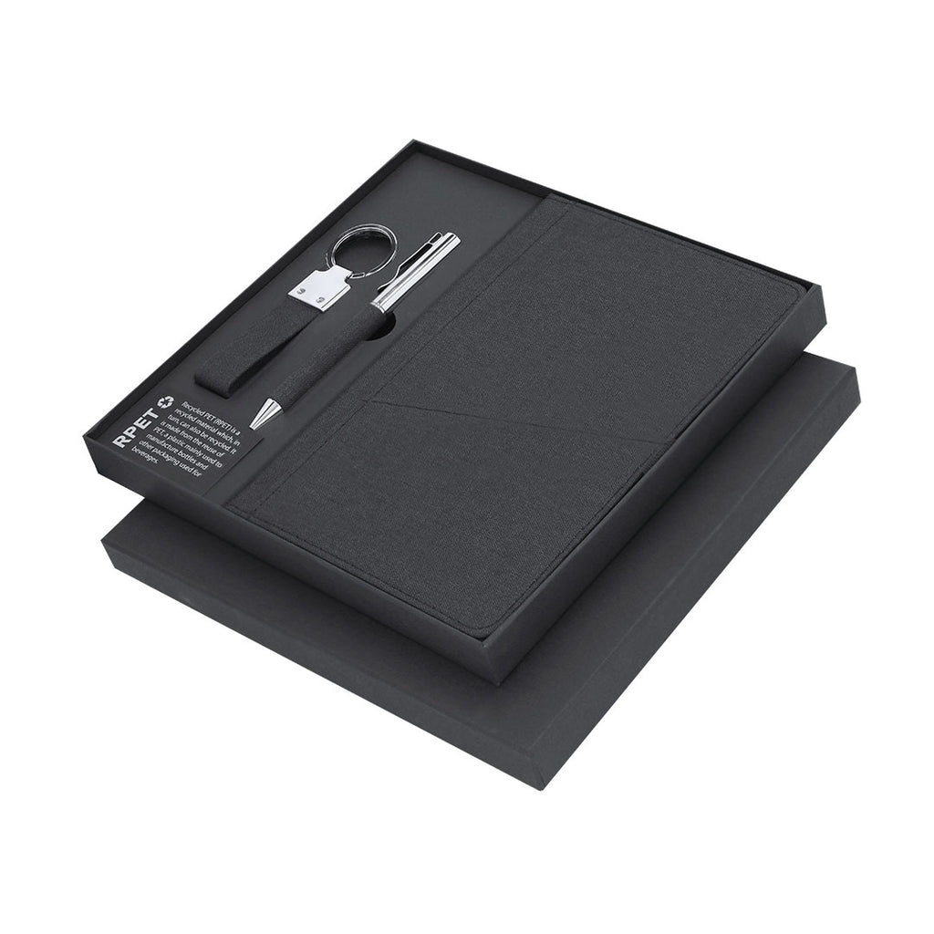 Coffret Bloc Notes Couverture Rigide. 80 Feuilles. Stylo. Porte-Clés Meryl