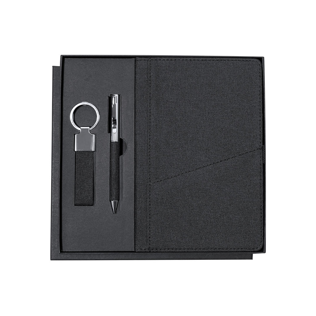 Coffret Bloc Notes Couverture Rigide. 80 Feuilles. Stylo. Porte-Clés Meryl