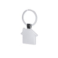 Porte-clés en métal avec design maison et détail en couleur noire Nyrella
