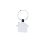 Porte-clés en métal avec design maison et détail en couleur noire Nyrella