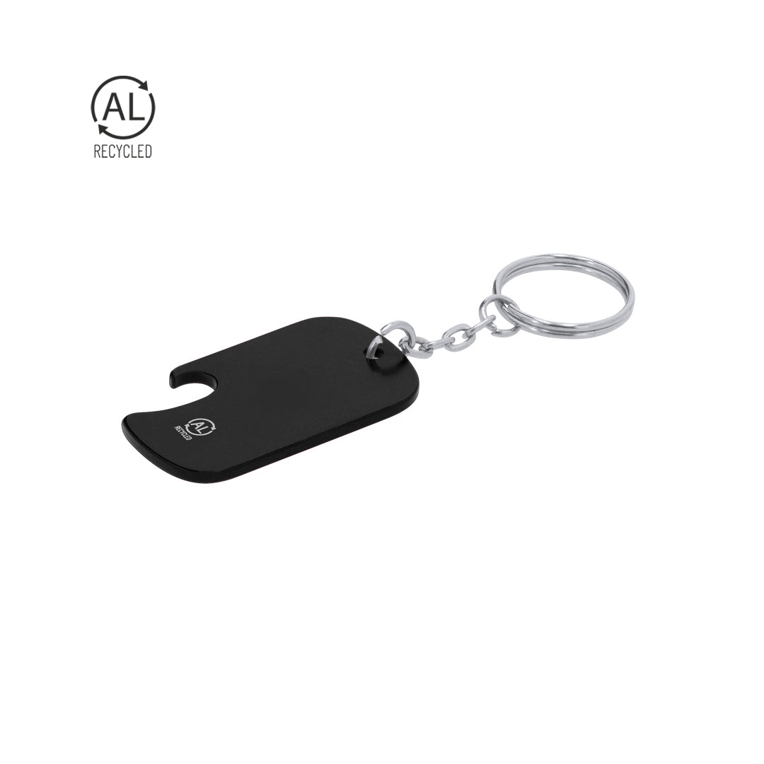 Porte-clés ouvre-bouteille en aluminium recyclé Sawad