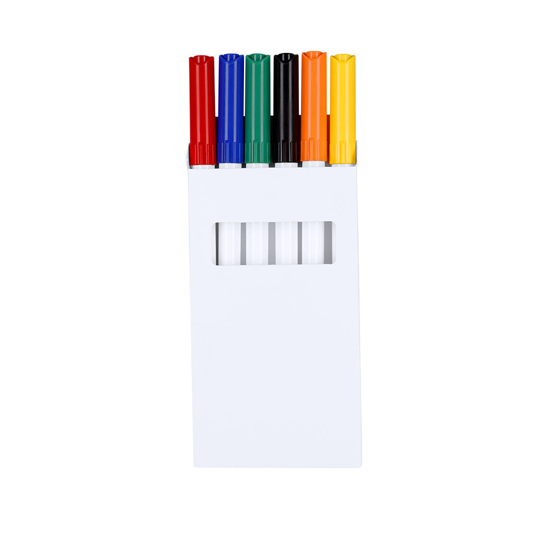 Set de 6 marqueurs de différentes couleurs Kuyam