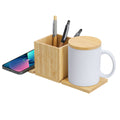 Pot à crayon multifonction avec chauffe-tasse et chargeur sans fil intégré 15W Deblik