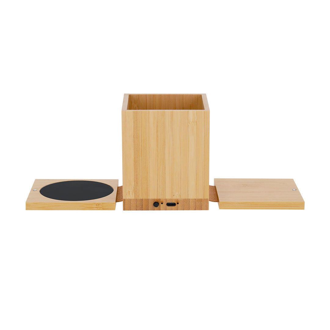 Pot à crayon multifonction avec chauffe-tasse et chargeur sans fil intégré 15W Deblik