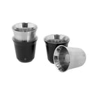 Coffret 2 verres verres en acier inox recyclé à double paroi 80 ml Kodet