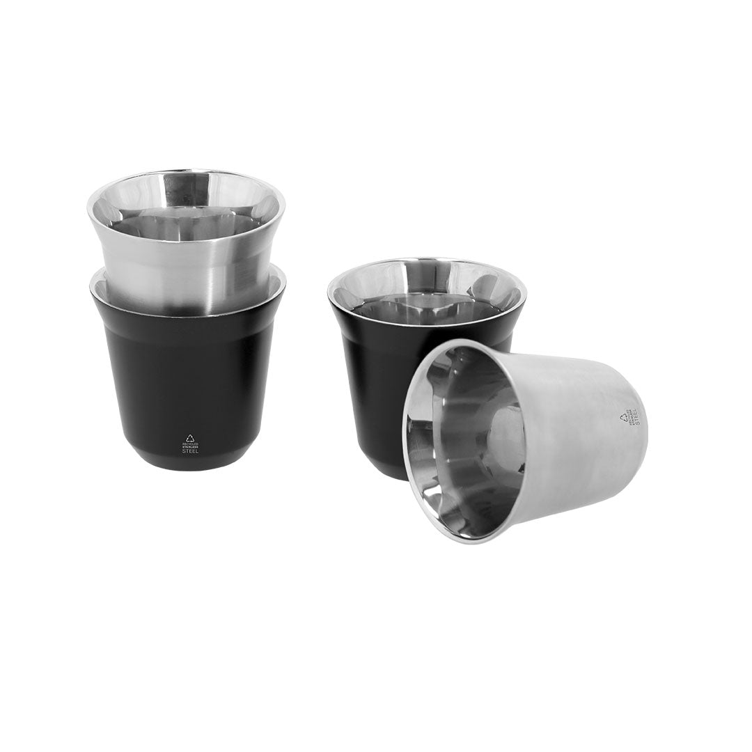 Coffret 2 verres verres en acier inox recyclé à double paroi 80 ml Kodet