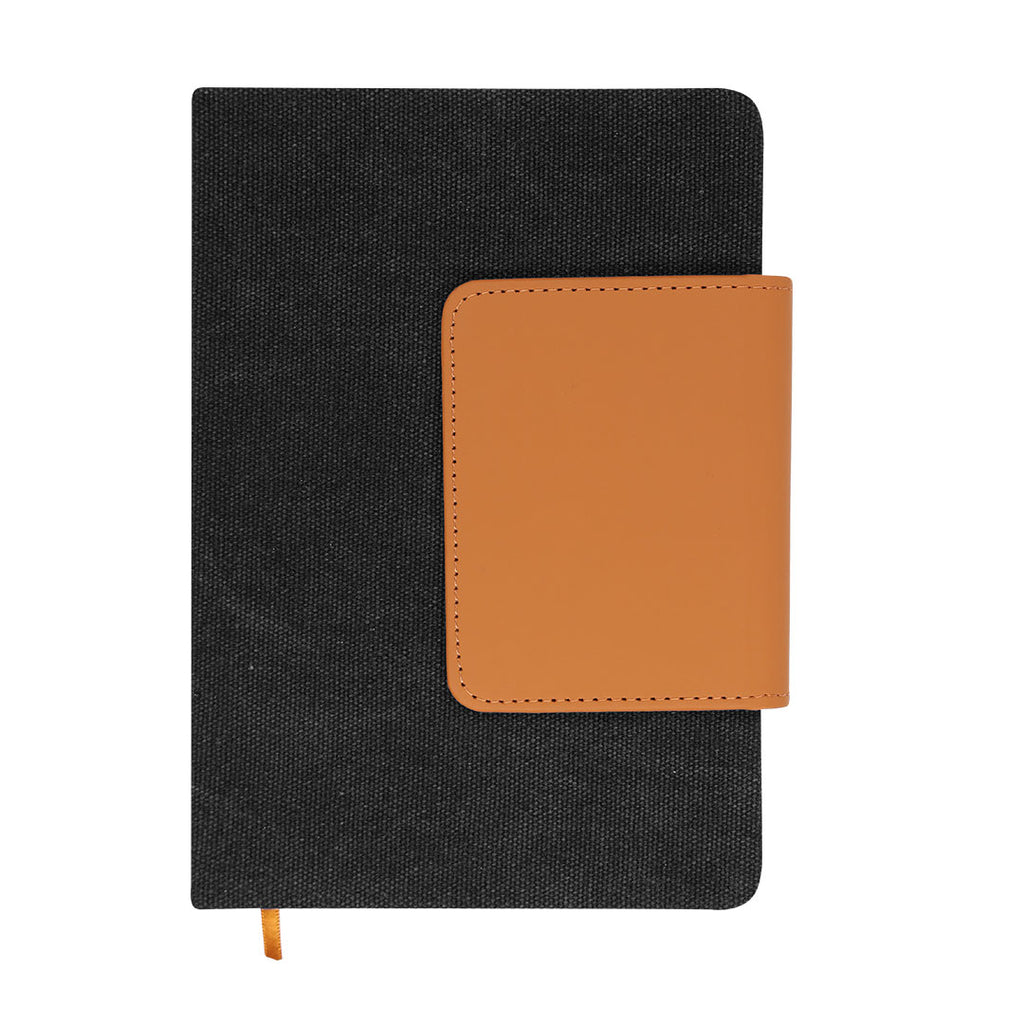 Bloc-notes A5 fabriqué en combinaison de Toile Recyclée et de PU Recyclé Renak