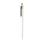 Stylo fabriqué en RABS. Dispose d'un clip en métal et d'un mécanisme à bouton fabriqué en bambou Pelnak
