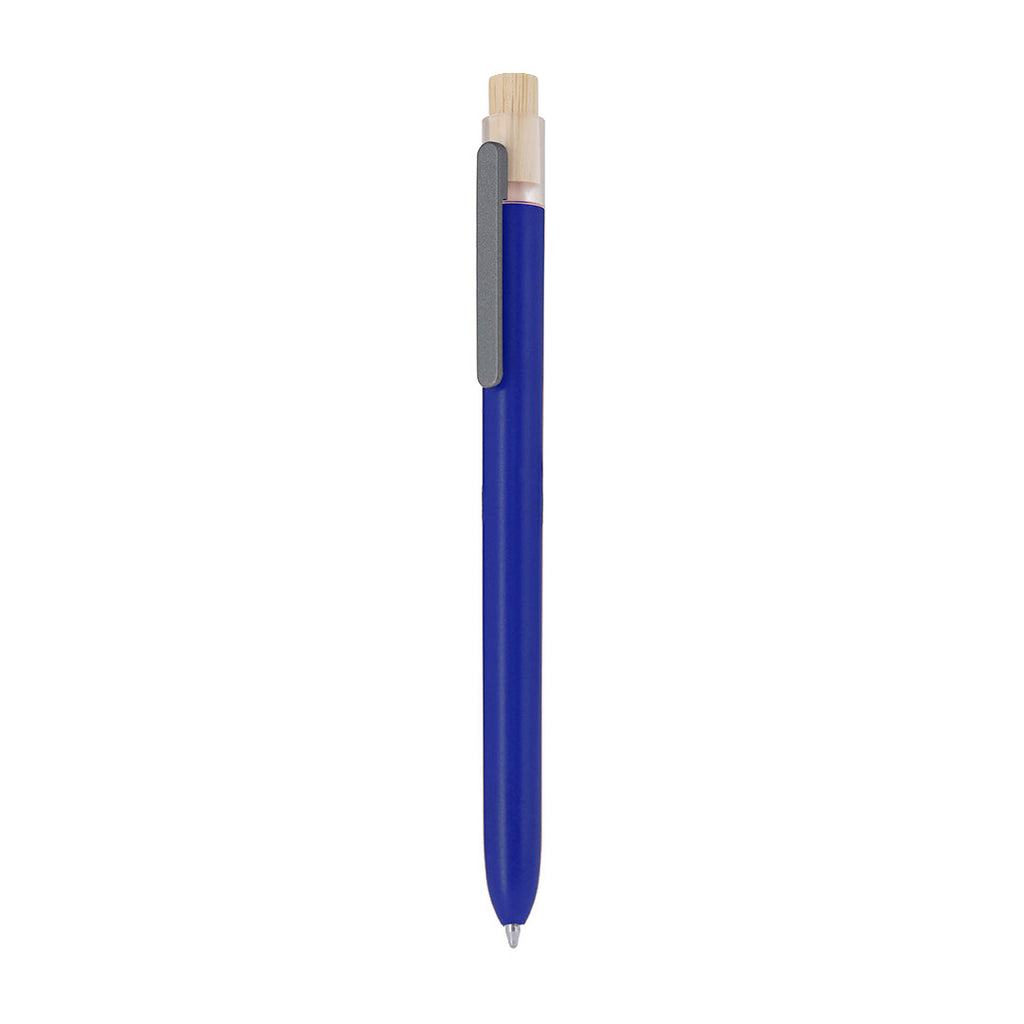 Stylo fabriqué en RABS. Dispose d'un clip en métal et d'un mécanisme à bouton fabriqué en bambou Pelnak