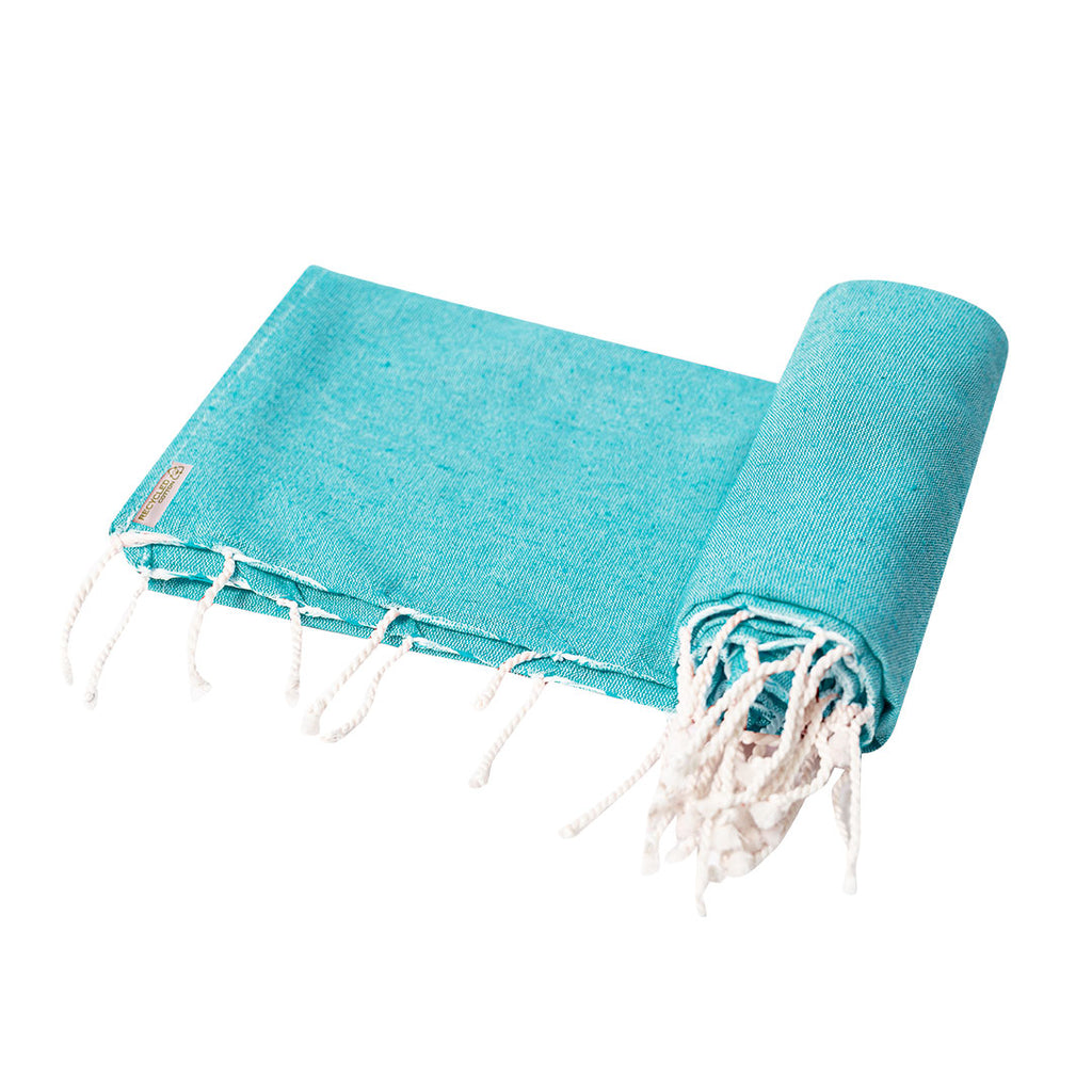Serviette pareo de 180g/m2 en combinaison de coton recyclé et RPET Dikky
