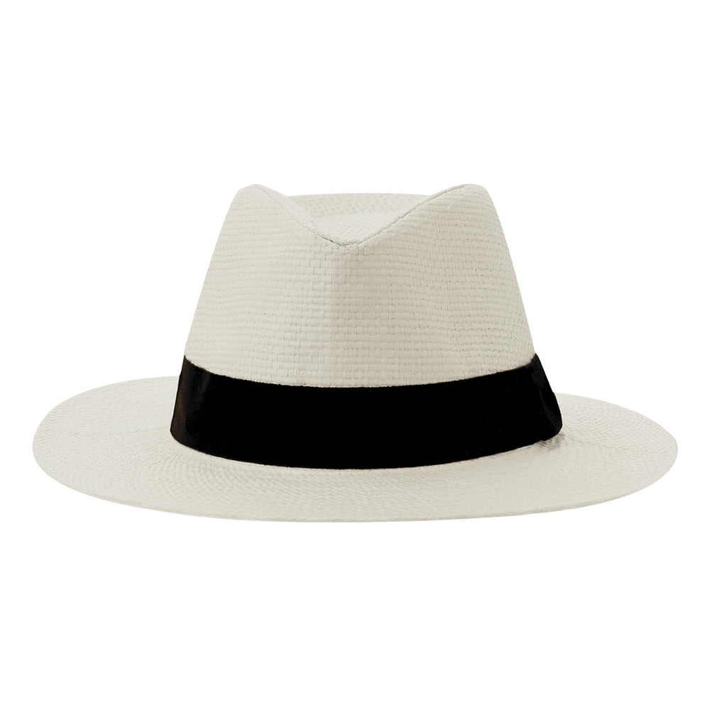 Chapeau de haute qualité confectionné en paille de papier blanche Klesnap