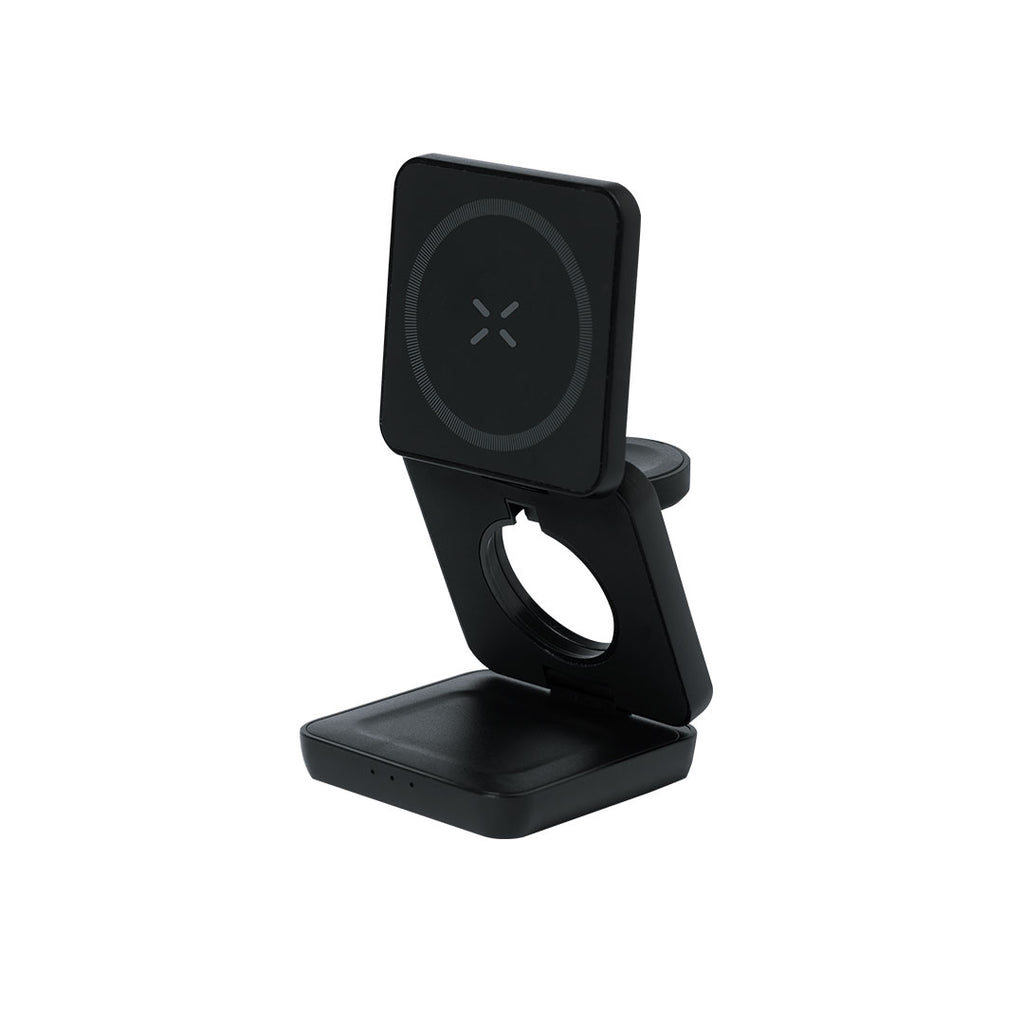 Chargeur sans fil magnétique 4 en 1 de 15W, fabriqué en ABS recyclé Komal