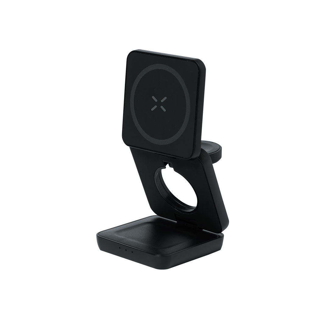 Chargeur sans fil magnétique 4 en 1 de 15W, fabriqué en ABS recyclé Komal
