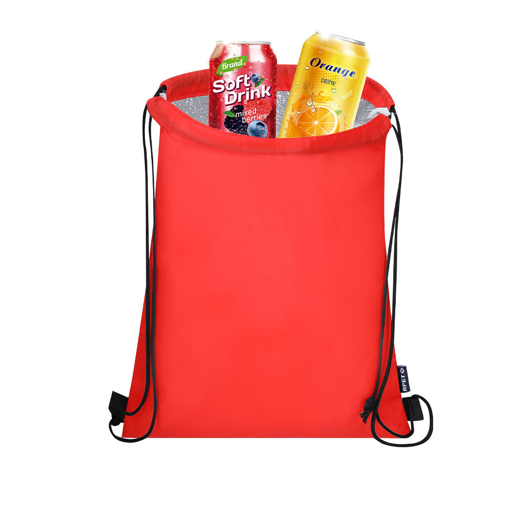 Sac à dos isotherme en cordes fabriqué en doux polyester RPET 210D Karzux