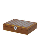 Set 3 en 1 flasque avec finition en bois et échiquier  Menzie