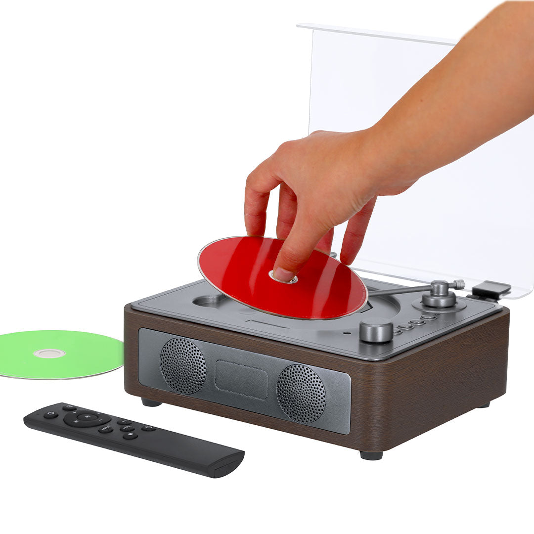 Lecteur CD de conception rétro batterie de 2000 mAh Bluetooth Hopson