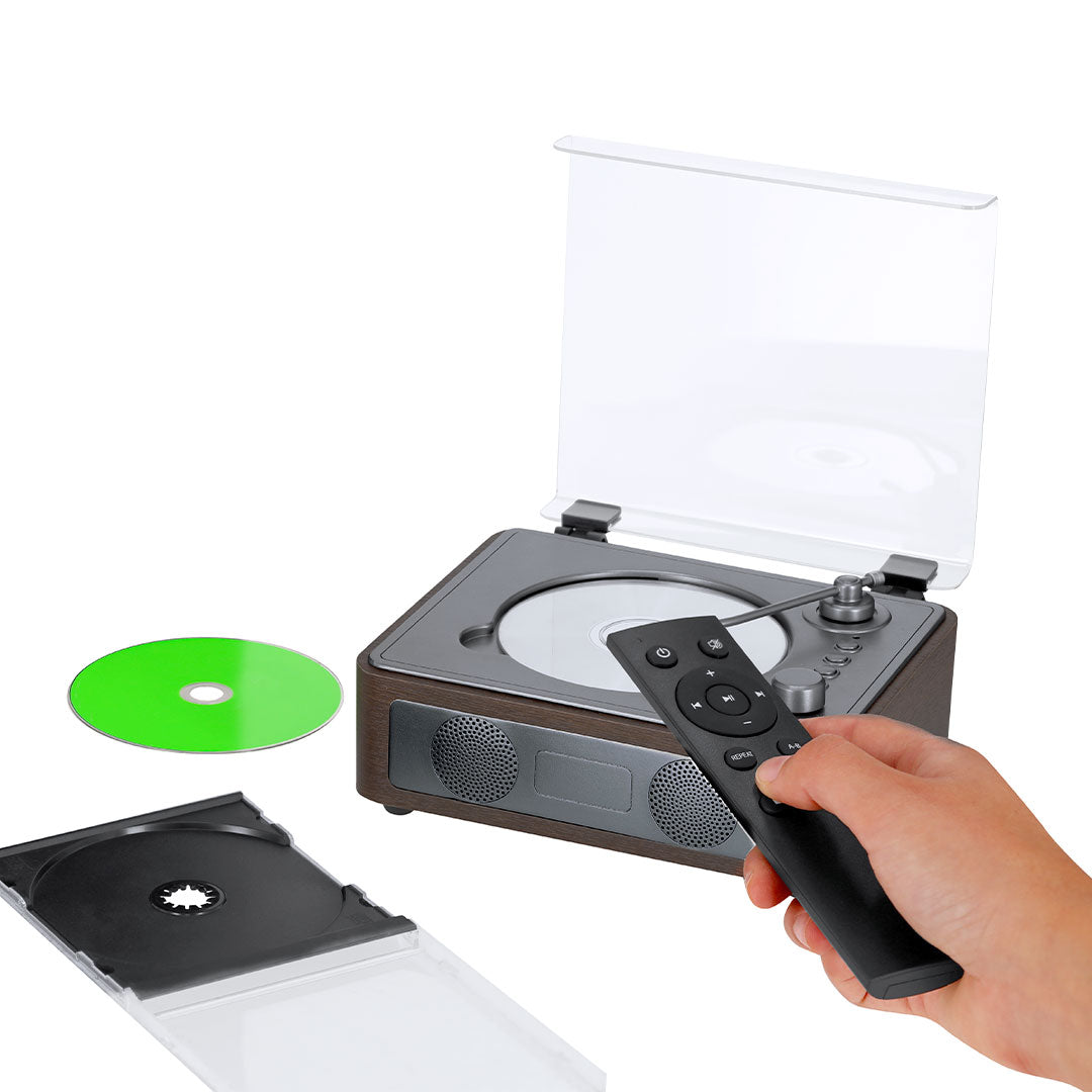 Lecteur CD de conception rétro batterie de 2000 mAh Bluetooth Hopson